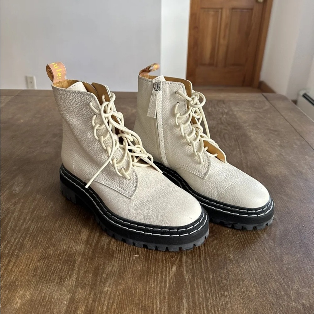 Proenza Schouler Combat Lace Up Boot Size 38
